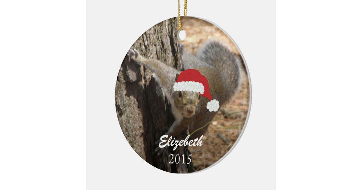 personalized christmas squirrel ornament zazzle personalized christmas squirrel ornament zazzle