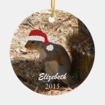 Personalized Christmas Squirrel Ornament ornaments