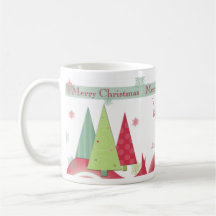 Personalized Christmas Tree Babysitter Photo Mugs