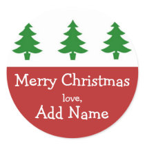 Personalized Christmas Tree Gift Sticker