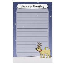 Personalized Christmas Yellow Lab Stationery