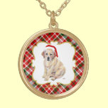 Personalized Christmas Yellow Labrador Puppy necklaces