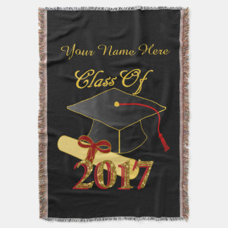 Personalized Class of 2017 Throw Blanket Personalized Class of 2017 Throw Blanket