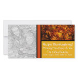 Personalized Colorful Autumn Leaves Personalized Photo Card