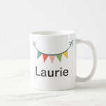 Personalized Colorful Bunting Banner Coffee Mug