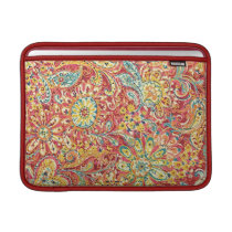 Personalized Colorful Floral Macbook Sleeve at Zazzle