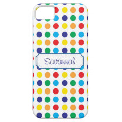 Personalized Colorful Polka Dots Pattern Case Girl iPhone 5 Case
