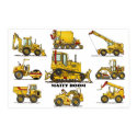 Personalized Construction Equipment Poster posters by art1st Personalized Construction Equipment Poster posters