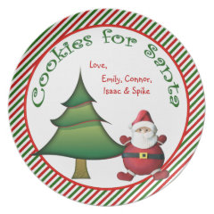 Personalized Cookies For Santa Christmas Plate