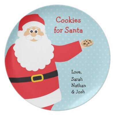 Personalized Cookies for Santa Plate