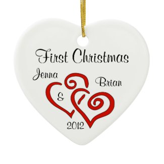 Personalized Couple's First Christmas Ornament