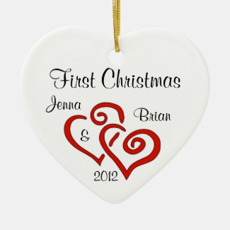 Personalized Couple's First Christmas Ornament