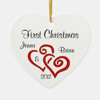 Personalized Couple's First Christmas Ornament