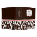 Personalized Coupon Binder, Funky Brown/Pink Zebra zazzle_binder