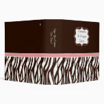 Personalized Coupon Binder, Funky Brown/Pink Zebra binders