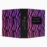 Personalized Coupon Binder Zebra Pink/Purple/Black