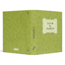 Personalized Coupon Lime Green Binder binders