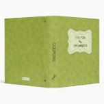 Personalized Coupon Lime Green Binder