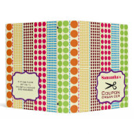 Personalized Coupon Organizer Binder - Boho Dots binder
