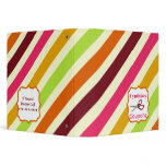 Personalized Coupon Organizer - Multicolor Stripes binders