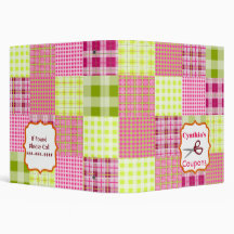 Personalized Coupon Organizer - Patchwork Vinyl Binders