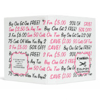 Personalized Coupon Organizer - Pink & Black binder