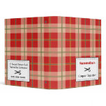 Personalized Coupon Organizer - Red Plaid binders