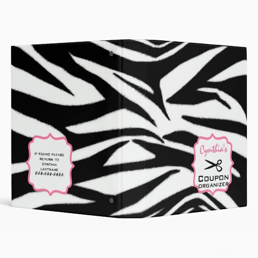 fuchsia and zebra homework caddy