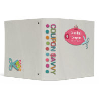 Personalized coupon savvy fun 2 inch avery binder binder