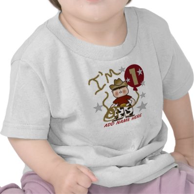 Personalized Cowboy 1st Birthday Tshirt