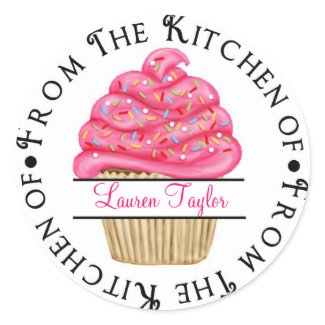 Personalized Cupcake Baking Kitchen Stickers