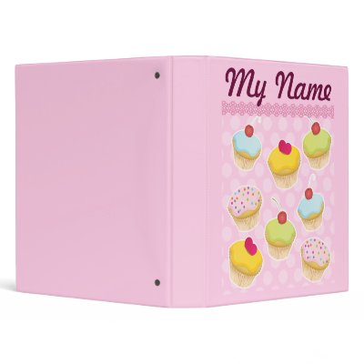 Personalized Cupcakes Binders