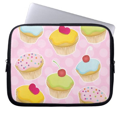 Personalized Cupcakes Computer Sleeve