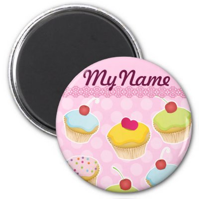 Personalized Cupcakes Magnets