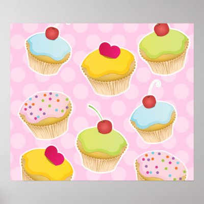 Personalized Cupcakes Posters