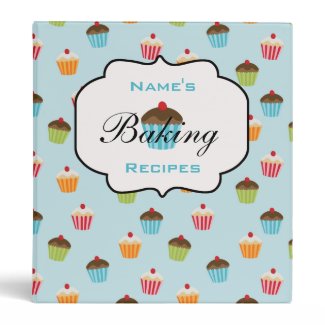 Personalized Cupcakes Recipe Binder