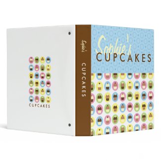 Personalized Cupcakes Recipie Binder binder