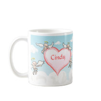 Personalized Cupids and Hearts mugs by SweetRascal Personalized Cupids and Hearts mugs
