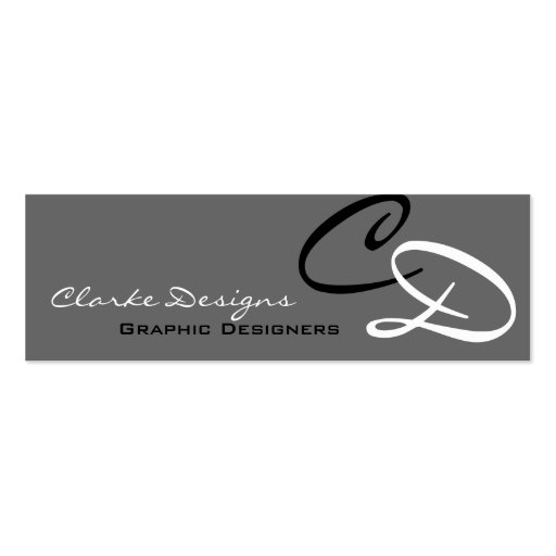 Personalized Custom Initials Business Card (front side)