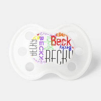 Personalized Custom Name Collage Colorful BooginHead Pacifier