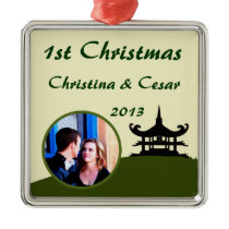 Personalized Custom Ornament Japanese Green Hill T