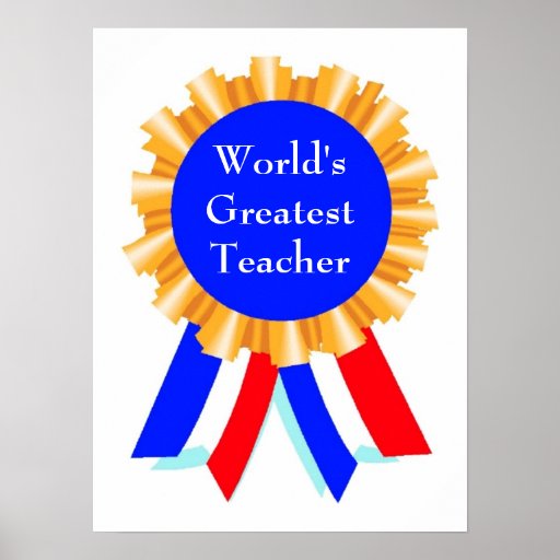 Personalized Customized Blue Ribbon Award Posters Zazzle