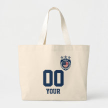 Personalized & Customized USA Sport Jersey Canvas Bag