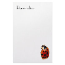 Personalized Cute And Clasy Little Ladybug Stationery