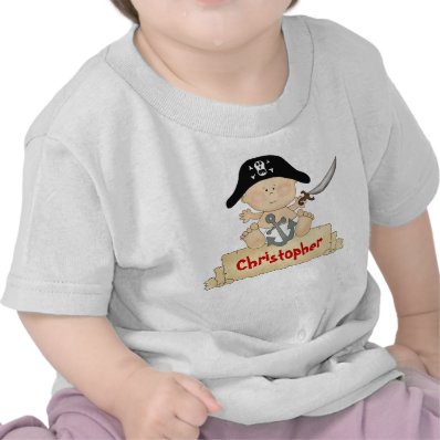 Personalized Cute Baby Pirate T-Shirt for Boys