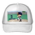 Personalized Cute Baseball cartoon player Trucker Hats