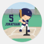 Personalized Cute Baseball cartoon player Stickers