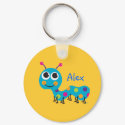 Personalized Cute Caterpillar Keychain