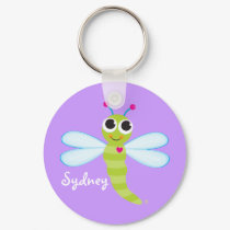 Personalized Cute Dragonfly Keychain by creatingmybestlife Personalized Cute Dragonfly Keychain