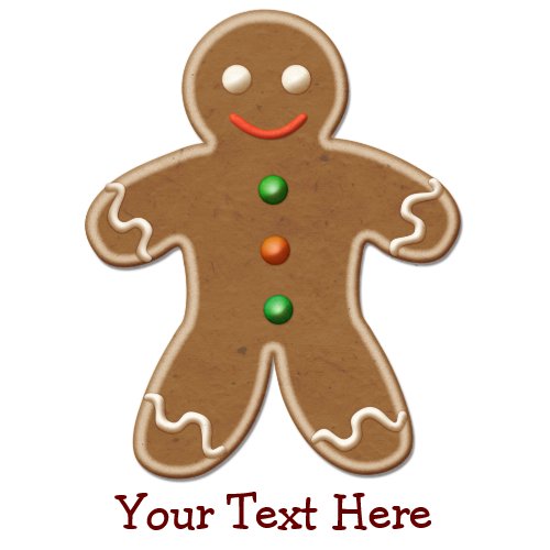 Personalized Cute Holiday Gingerbread Man apron